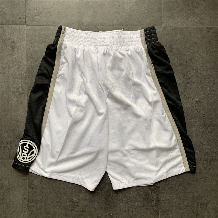 Men NBA San Antonio Spurs White Shorts 0416